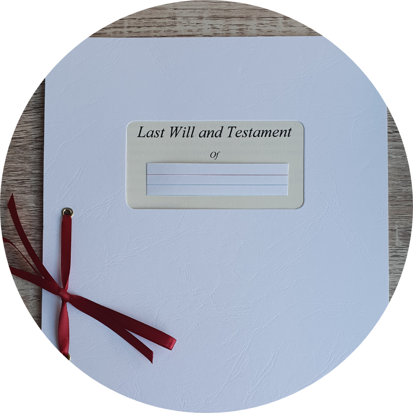Close of up document saying 'last will and testament' - will writing services